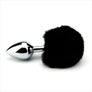 Alternative view of Furry Fantasy Black Bunny Tail Butt Plug