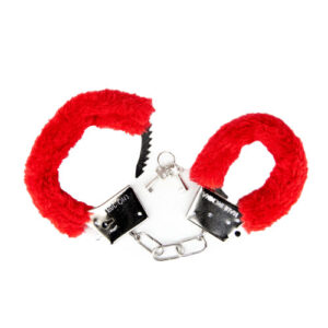 Alternative view of Loving Joy Furry Handcuffs Red