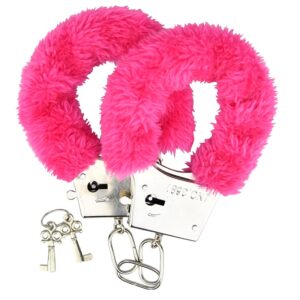 Alternative view of Loving Joy Furry Handcuffs Pink