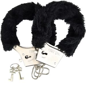 Alternative view of Loving Joy Furry Handcuffs Black