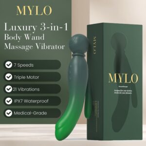 Alternative view of MYLO 3-in-1 Body Wand Massager Earth